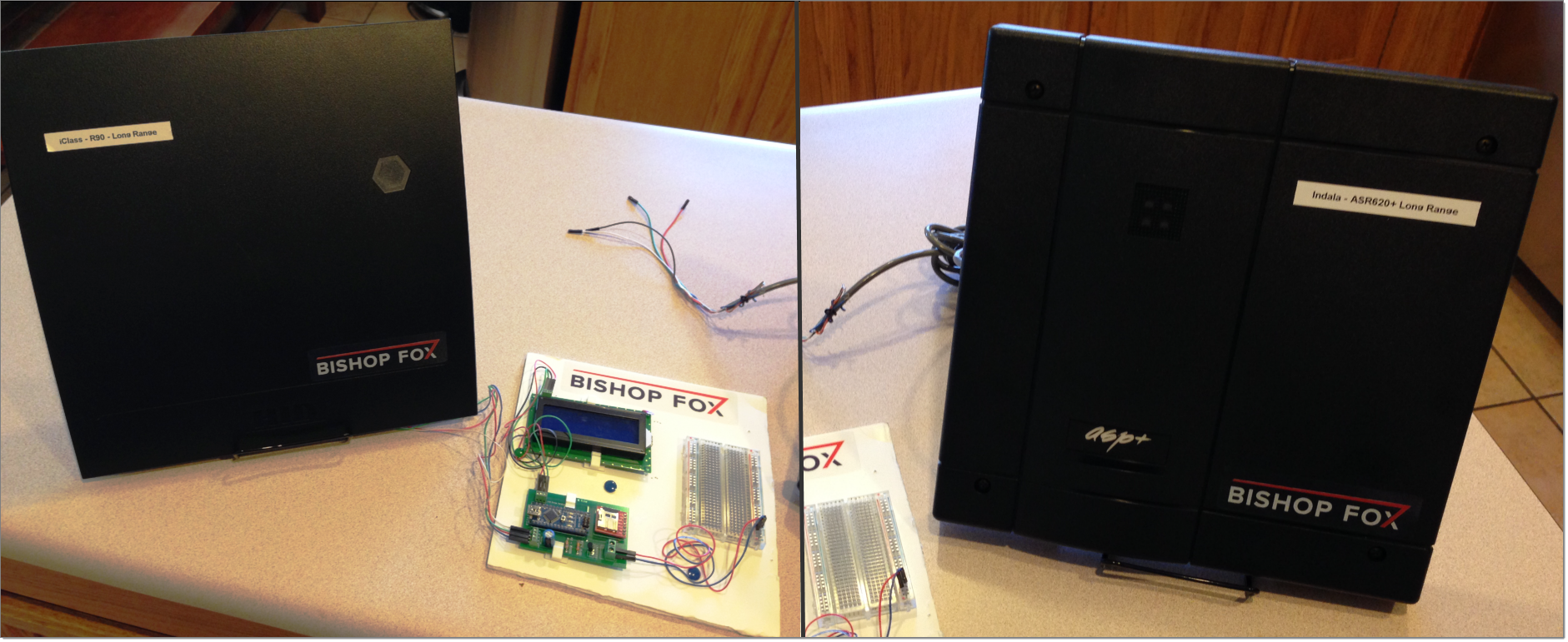 Tastic RFID Thief - PCB used to weaponize both the Indala 620 and iCLASS R90 long range readers.